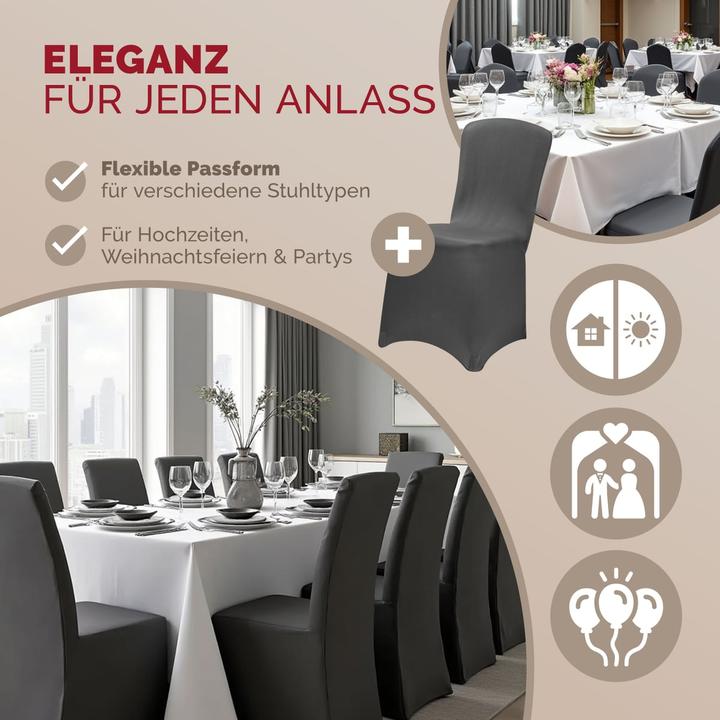 Produktbild Detex Stuhlhussen 4er Set (55 x 55 x 110 cm)