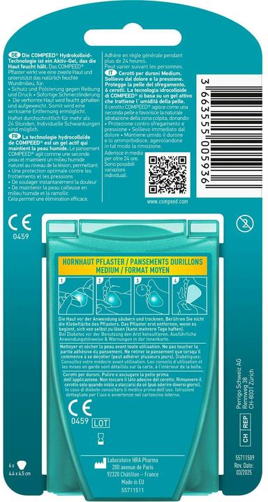 Actual product image Compeed Hornhaut Pflaster Medium 6 (6x)