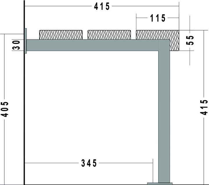 Actual product image Makk Bench consoles for schools, gyms, etc. (300 cm)