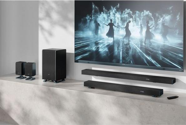 Produktbild Sharp Speakers HT-SPR52021(BK) Q Soundbar 2.0.2 Wireless Rear Surround Speakers, Black | (200 W, 2.0.2 Kanal)