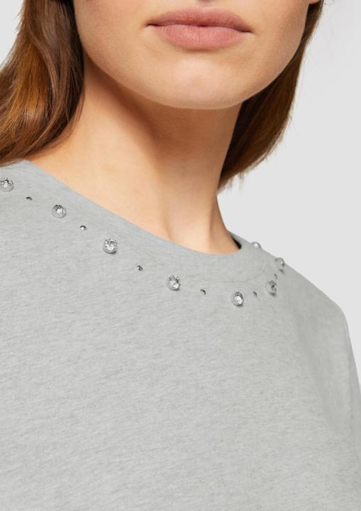 Produktbild S.Oliver T-Shirt T-Shirt aus Baumwolle mit Schmucksteinen (46)