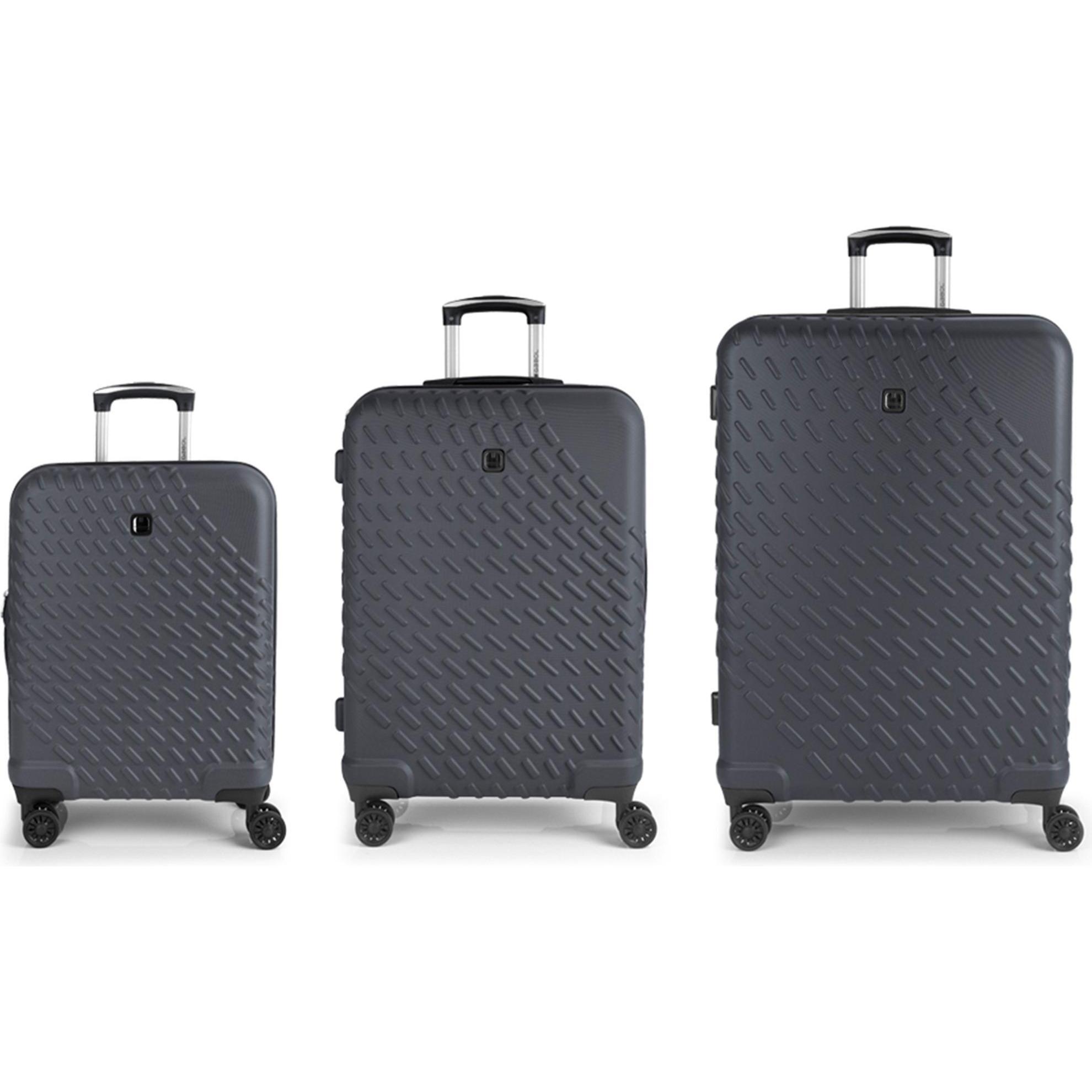 Gabol, Koffer, Journey 4 Rollen Kofferset 3-teilig, Grau, (216 l, XL (ab 115l))