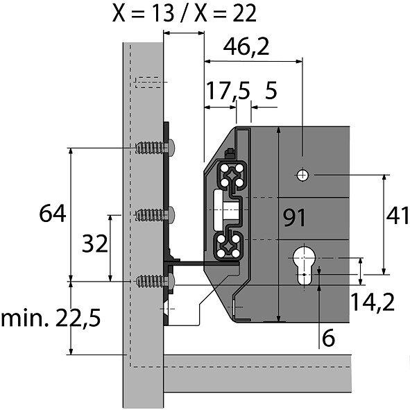 Image du produit Hettich Quadro Duplex 60