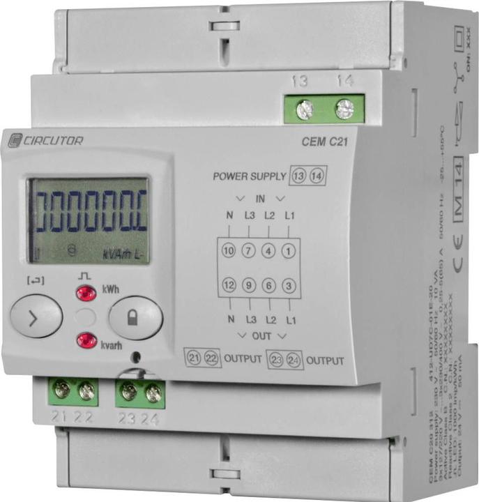 Produktbild Circutor CEM-C21-485-DS-MID Drehstromzähler digital 65A MID-konform: Ja Single 1St.