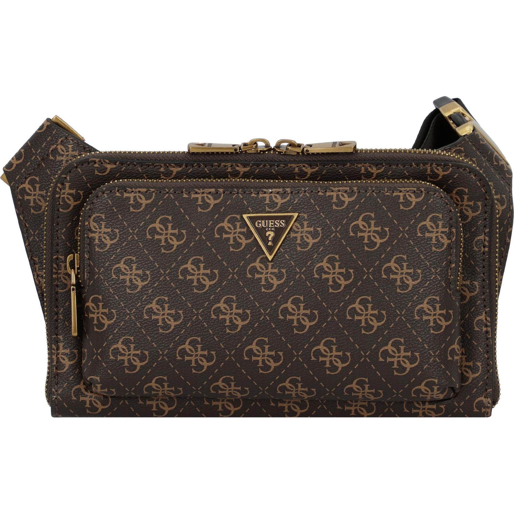 Guess, Handtasche, Milano Umhängetasche 23 cm, Braun