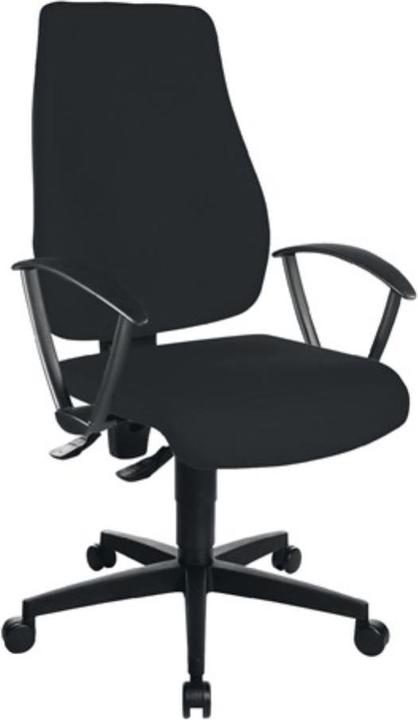 Topstar Bürodrehstuhl mit Permanentkontakt schwarz 420-550 mm ohne Armlehnen Tragfähigkeit 110 kg (42 - 55 cm)