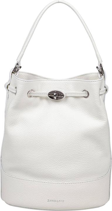Zanellato monda daily day s bucket bag in milk color leather