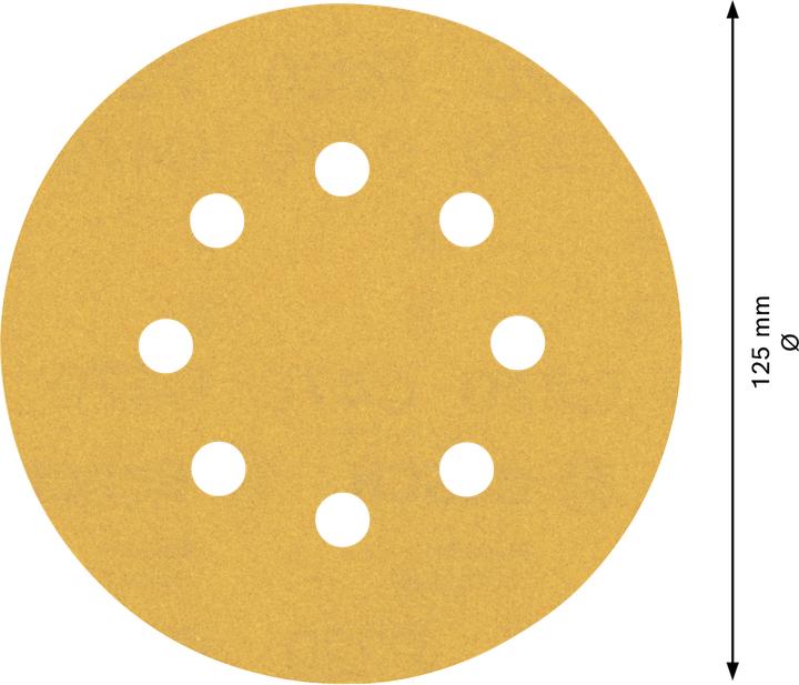 Productafbeelding Bosch Professional Zubehör Expert C470 Schuurpapier met 8 gaten voor excentrische schuurmachine, 125 mm, G 220, 50 st. (220)
