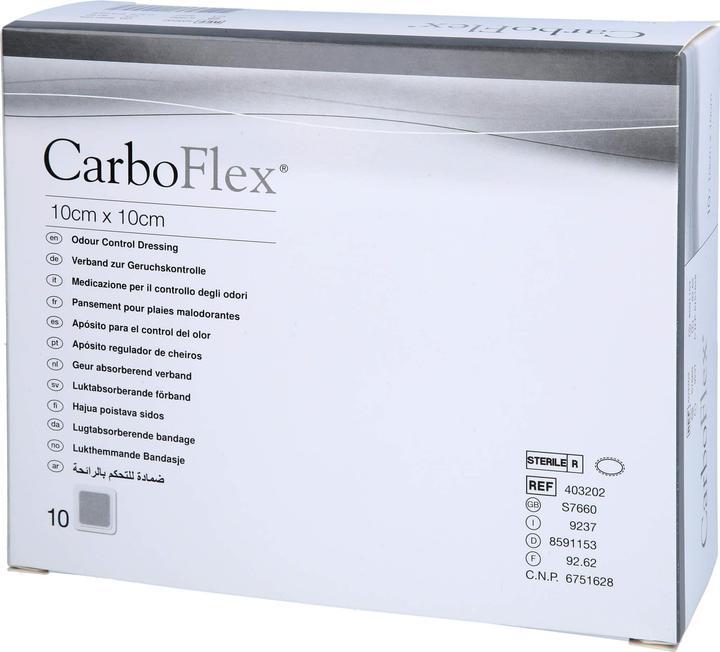 Produktbild Carboflex Aktivkohle Verband 10x10cm steril