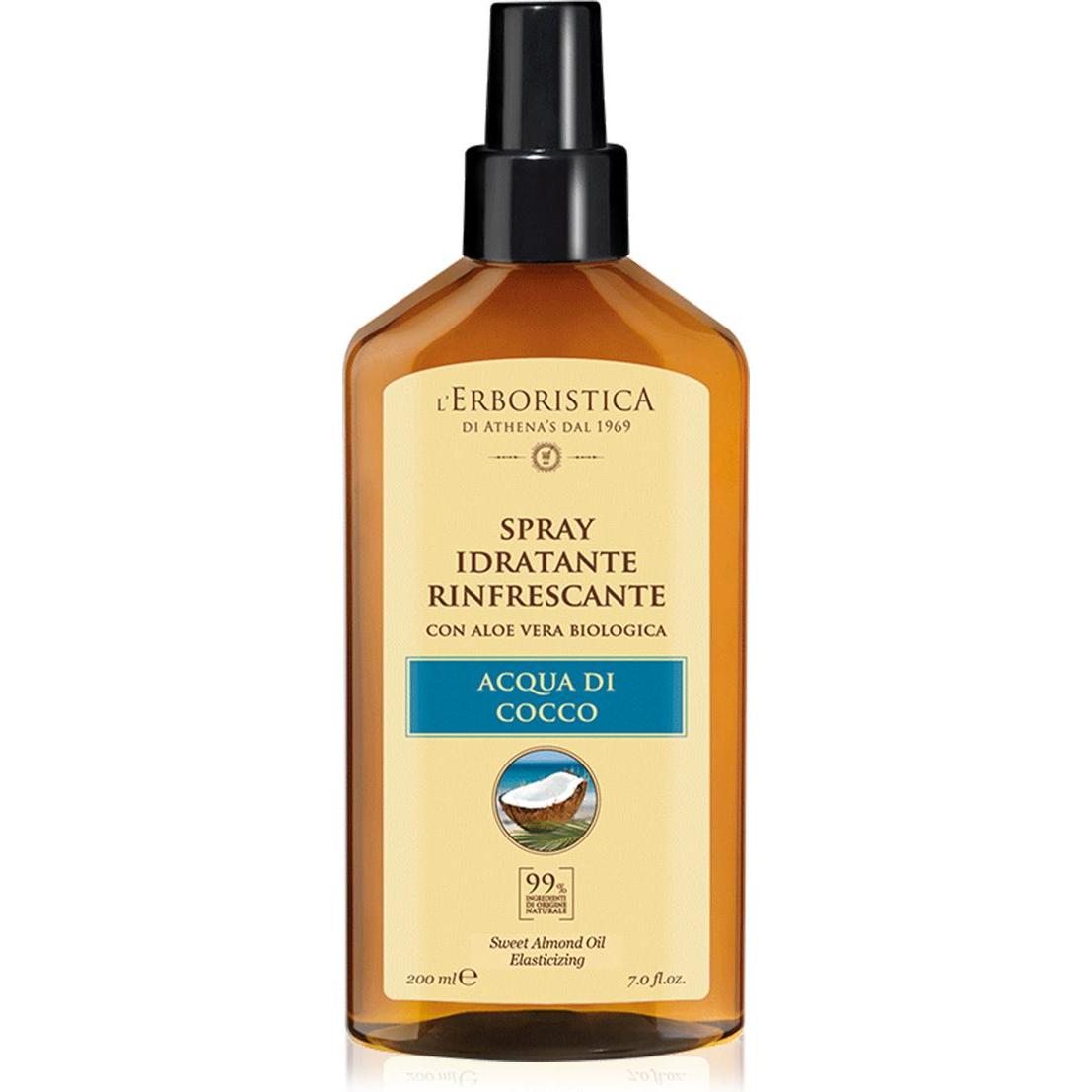 L'Erboristica di Athena's, Bodylotion, Natural Coconut and Aloe Vera Water Moisturizing Spray 200ml (Körperlotion, 200 m...
