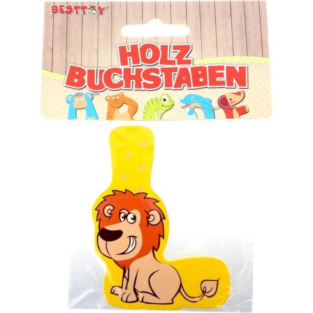 Besttoy, Holzbuchstaben + Stoffbuchstaben, Holzbuchstabe - L - gelb