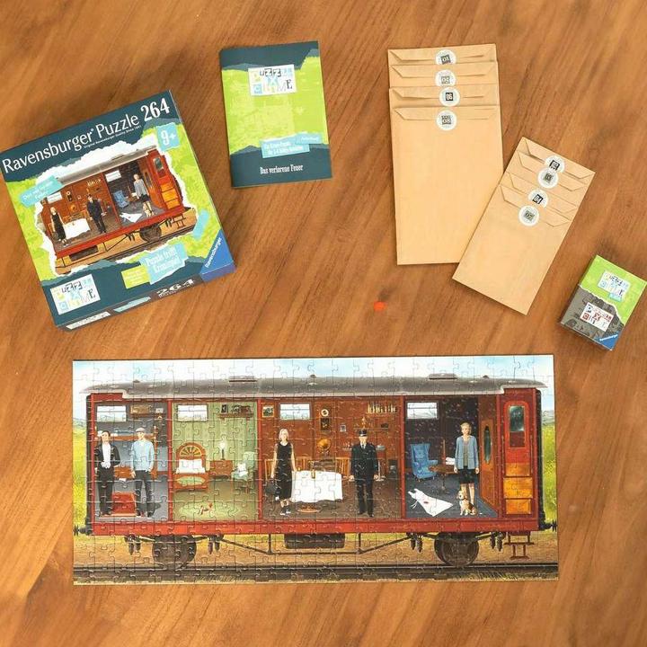 Productafbeelding Ravensburger Puzzel X Crime Kids: Overval op de trein (264 onderdelen)