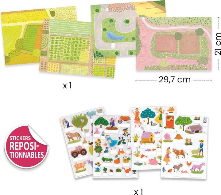 Produktbild Djeco Sticker zum Aufstellen Auf dem Bauernhof