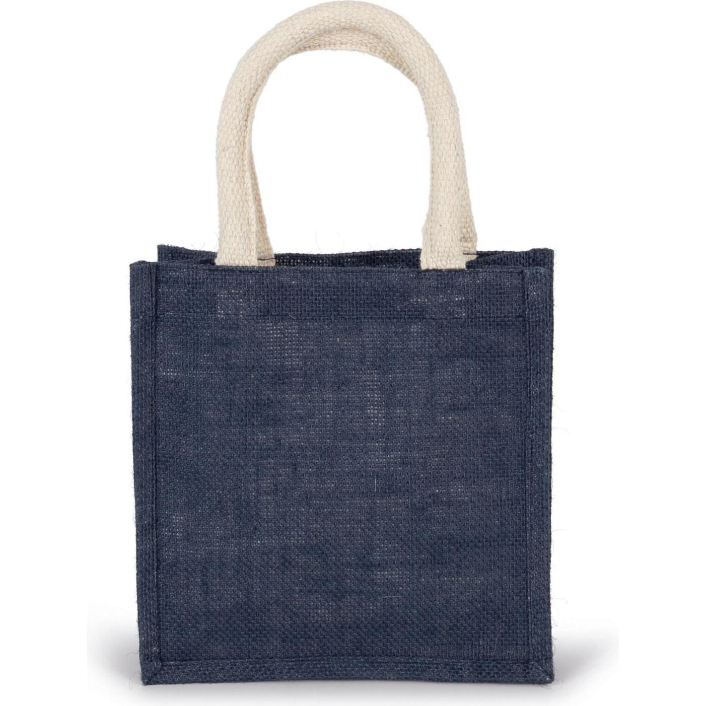 Kimood, Einkaufshilfe, Einkaufstasche aus Jutegewebe - kleines Modell, Blau
