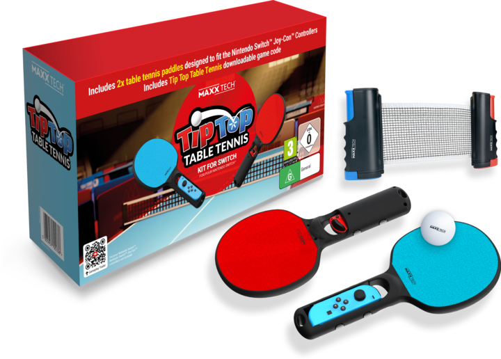 Actual product image Maxx Tech Tip-Top Table Tennis SWITCH CiaB + racket
