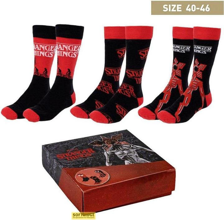 Actual product image Cerda STRANGER THINGS - Pack de 3 Paires de Chaussettes (Taille 40-46) (pack of 3, 40 - 46)