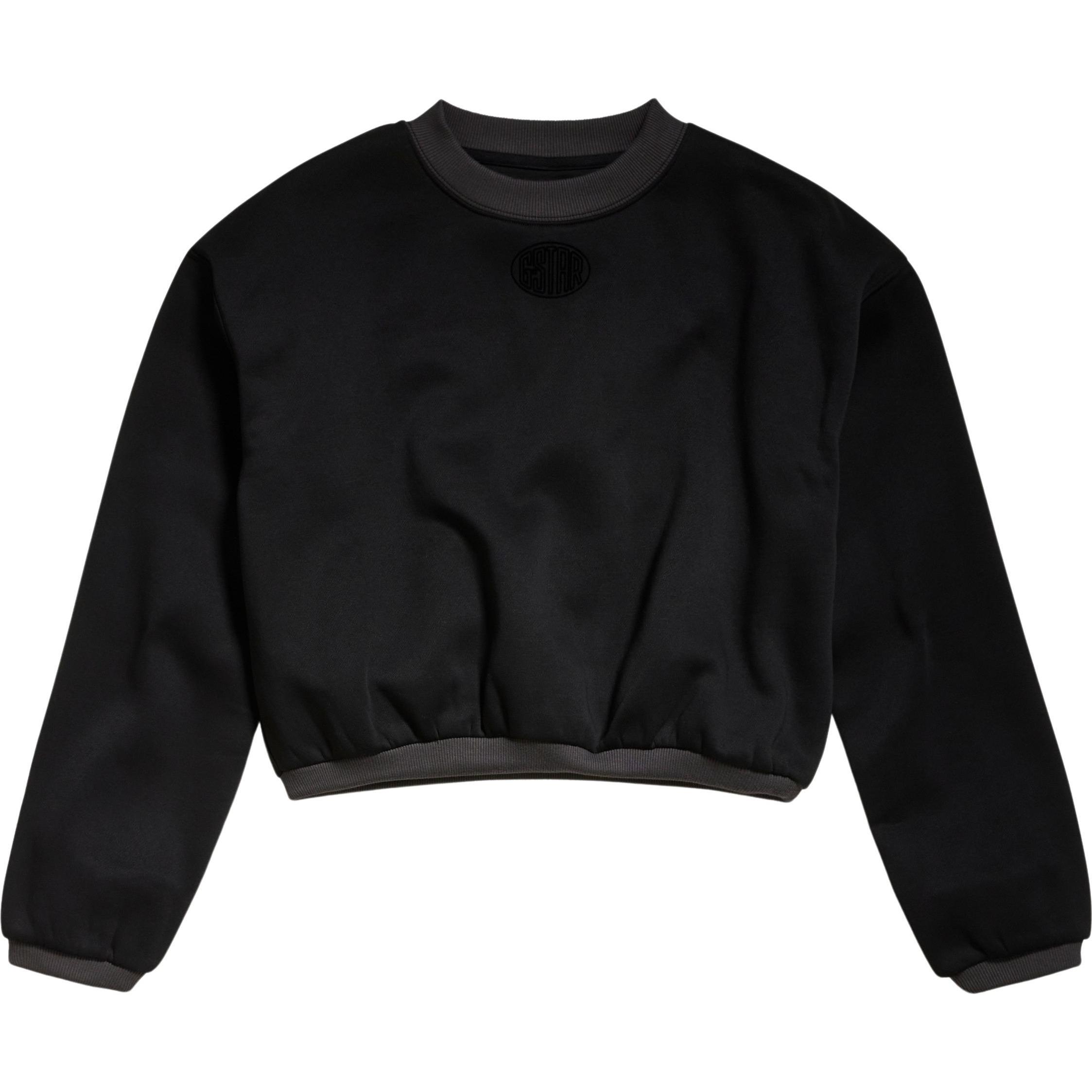 G-Star, Damen, Pullover, sweatshirt damen badge logo, Schwarz, (XS)