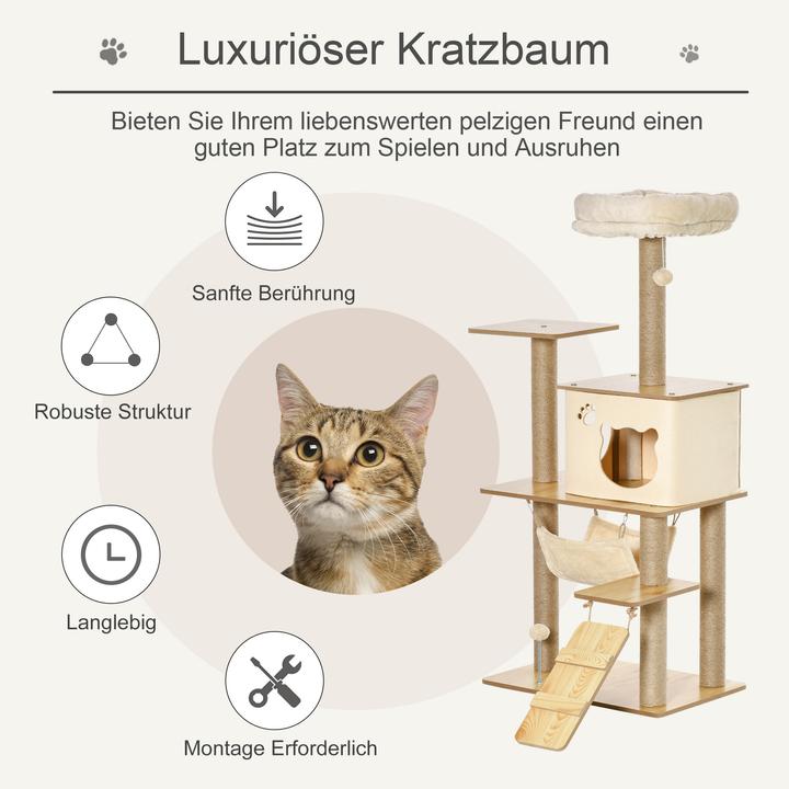 PawHut Arbre à Chat Avec Niche Pour Chat - Acheter Sur