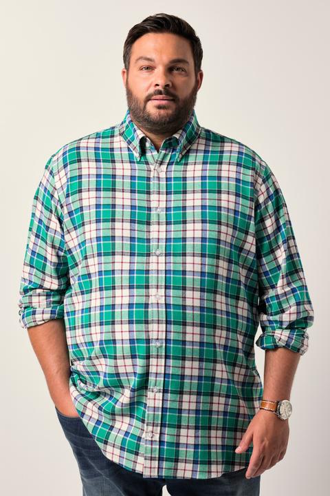 Immagine prodotto Men+ Karo-Flanellhemd, Langarm, Buttondown-Kragen, Comfort Fit (5XL)