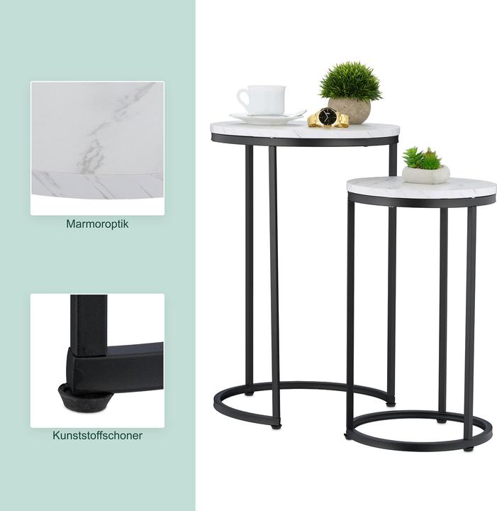 Image du produit Relaxdays 2x tables-d'appoint