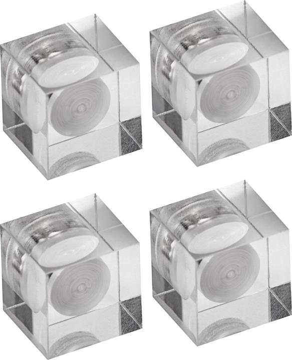 Maul Neodym-Würfelmagnet Acryl 4 Stück, Silber, Detailfarbe (4 x)