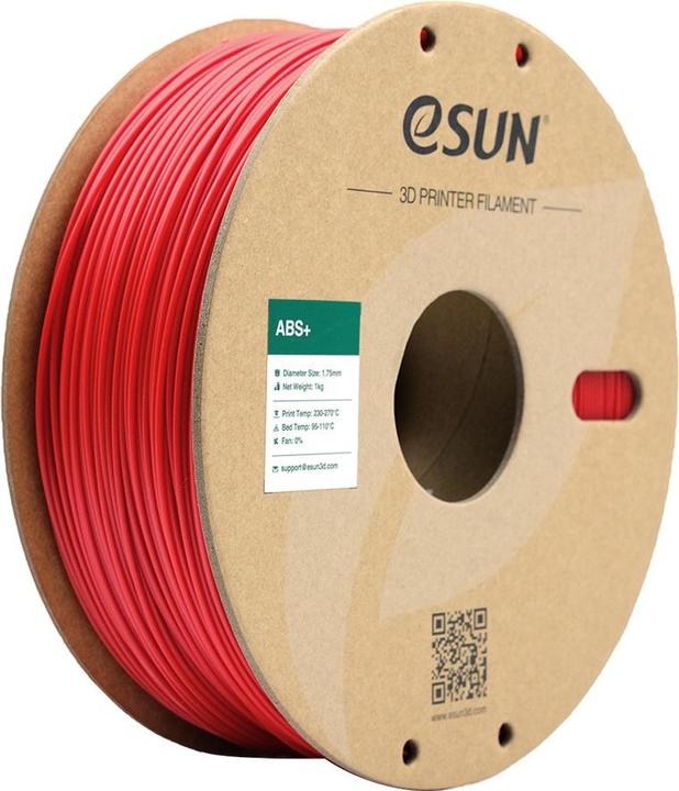Actual product image eSUN ABS+ 1.75mm Red 1kg 3D Filament (ABS, 1.75 mm, 1000 g)