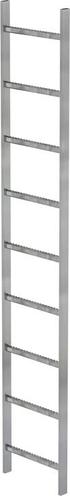 Actual product image Munk Hot-dip galvanised steel shaft ladder 400mm clear width 9 rungs (252 cm)
