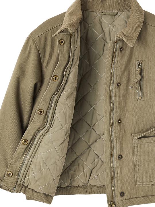 Actual product image Vertbaudet Quilted girls' jacket with embroidery on the back (98)