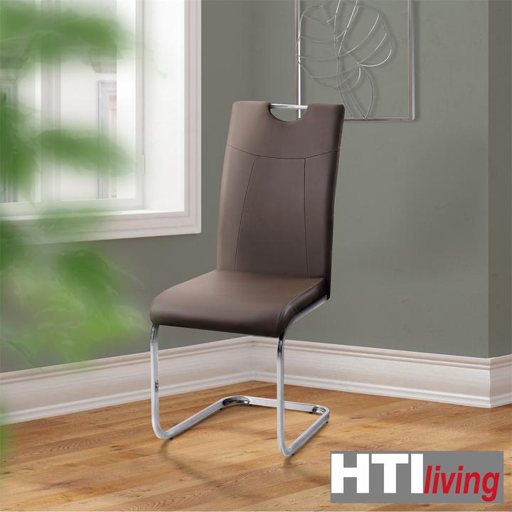 Produktbild HTI-Living Esszimmerstuhl 4er Set Braun Kunstleder Kelly C