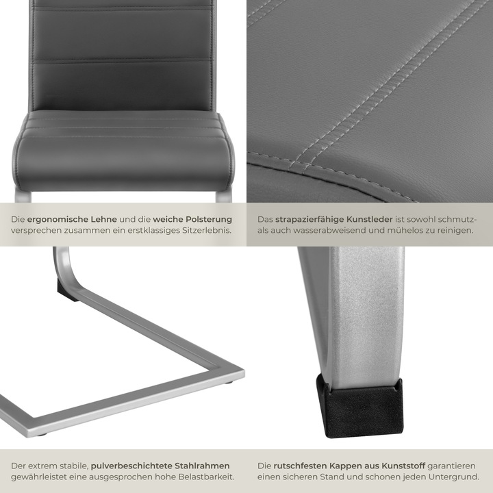 Actual product image tectake 2x Schwingstuhl
