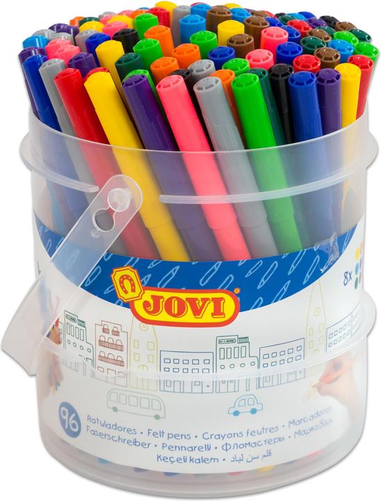 Produktbild Jovi Dünne Filzstifte in Rundbox (Mehrfarbig, 1 x)
