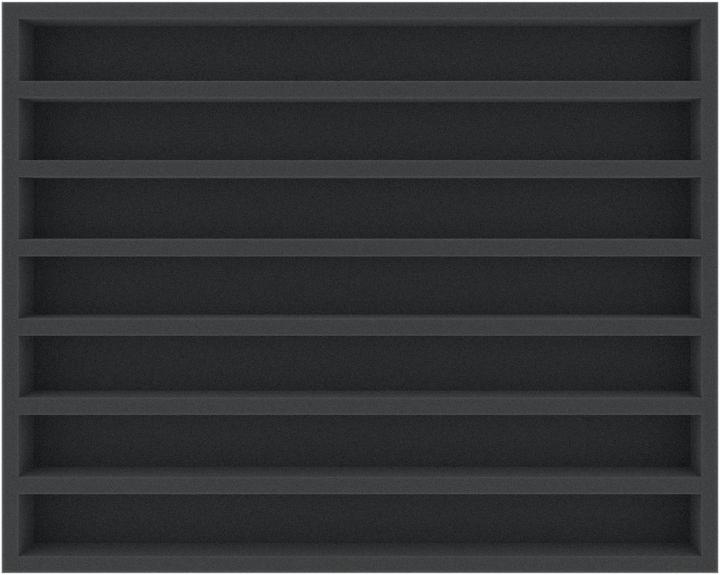 Produktbild Feldherr FS035A001 - Schaumstoffeinlage Spur N - liegend - 7 Stege für Modelleisenbahn Loks (Kunststoff)