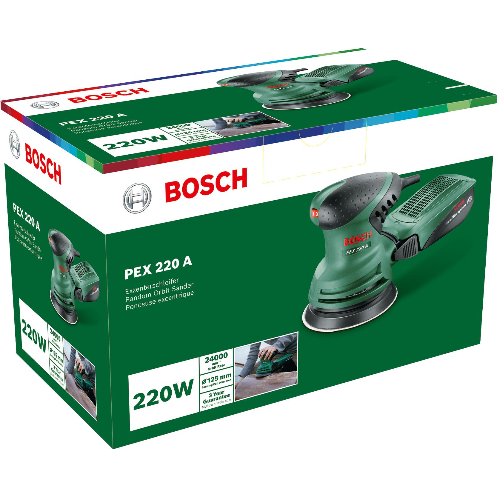 Thumbnail - Bosch Home & Garden, Schleifmaschine + Poliermaschine, Pex 220 A (Exzenterschleifer, 220 W)