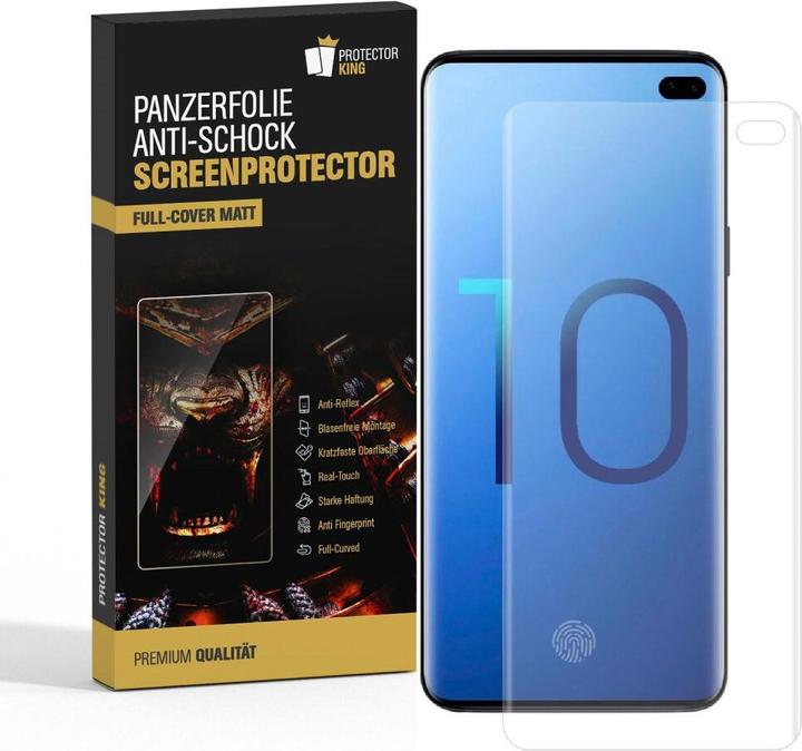 Actual product image Protectorking 3x Panzerfolie Anti-Shock Full Curved matt (3 pcs., Samsung Galaxy S10+)