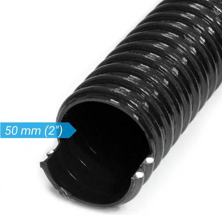 Produktbild Wiltec 10m Förderschlauch Spiralschlauch 50mm (2") Saugschlauch