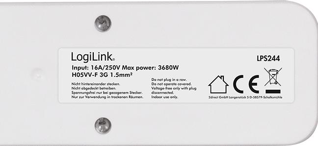 Produktbild LogiLink 3x CEE 7/3 max. (3 x, CEE 7/3, 1.50 m)