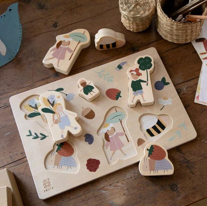 Image du produit Sebra Puzzle solide en bois, Pixie Land