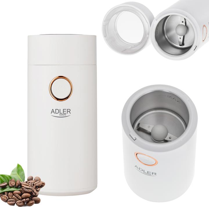 Image du produit Adler Moulin à café AD4446wg 150 W, Capacité de grains de café 75 g, Interrupteur de sécurité du