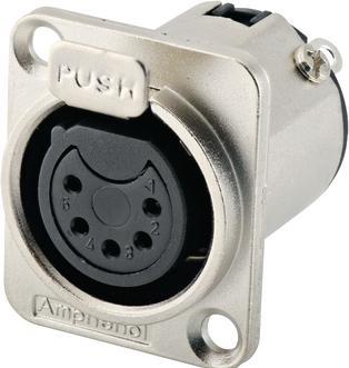 Produktbild Amphenol XLR Flanschbuchse 5-polig NICKEL