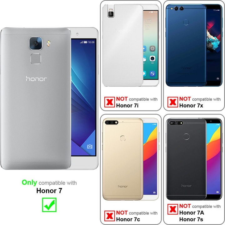 Actual product image Cadorabo Book Invisible Magnet Cover (Honor 7)