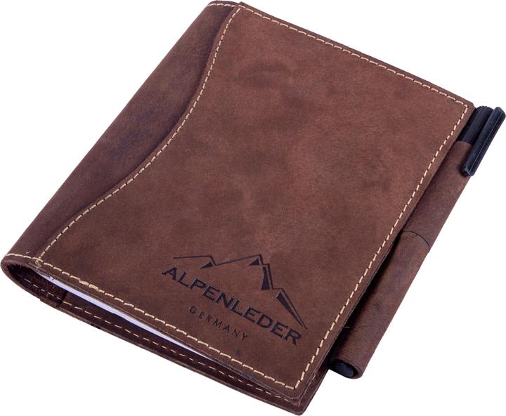 Image du produit Alpenleder Carnet de notes Goethe A6, ligné, cuir de buffle brun (A6, À rayures, Couverture rigide)