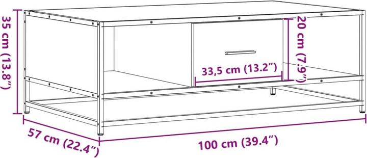 Produktbild vidaXL Couchtisch (100 x 57 x 35 cm)