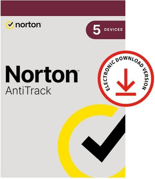 Actual product image NortonLifeLock AntiTrack ESD, full version, 5 PC, 1 year (5 User, 12 months)