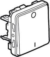 Produktbild Legrand Plexo55 Modular Ausschalter 2-polig Feuchtraum grau 069530