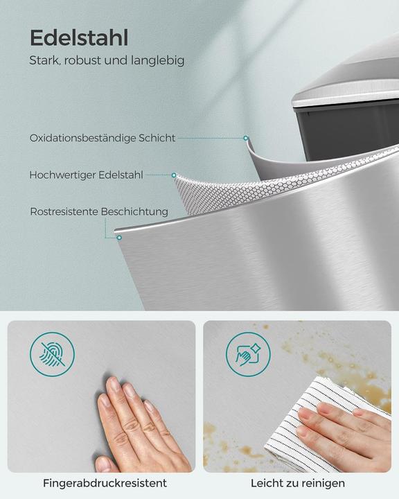Produktbild Songmics Tretmülleimer mit Softclose-Deckel (48 l)