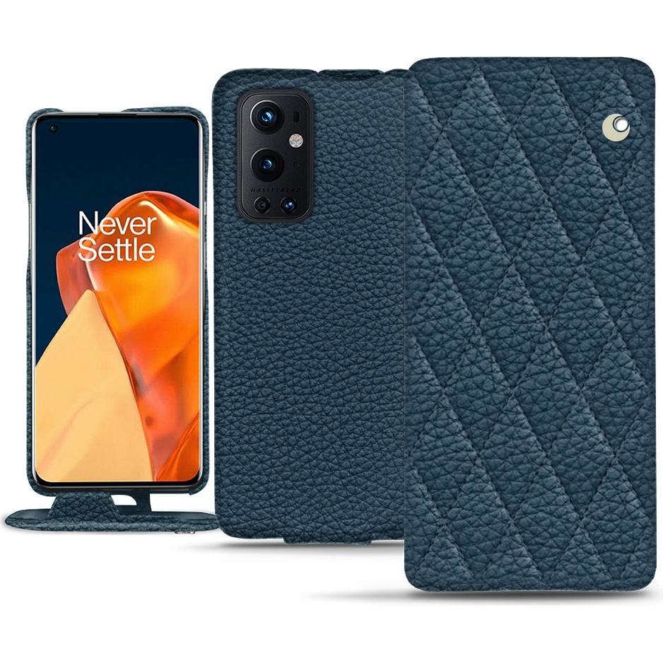 Thumbnail - Noreve Lederschutzhülle vertikal (OnePlus 9 Pro), Smartphone Hülle, Blau