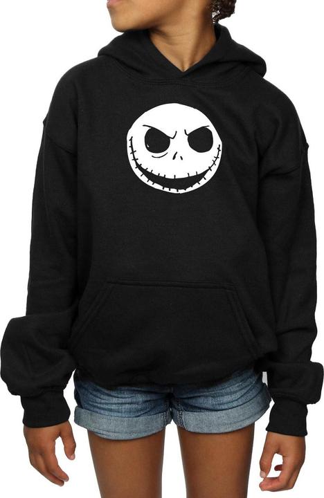 Produktbild Disney Nightmare Before Christmas Jack Skellington Face Kapuzenpullover Mädchen (140, 146)