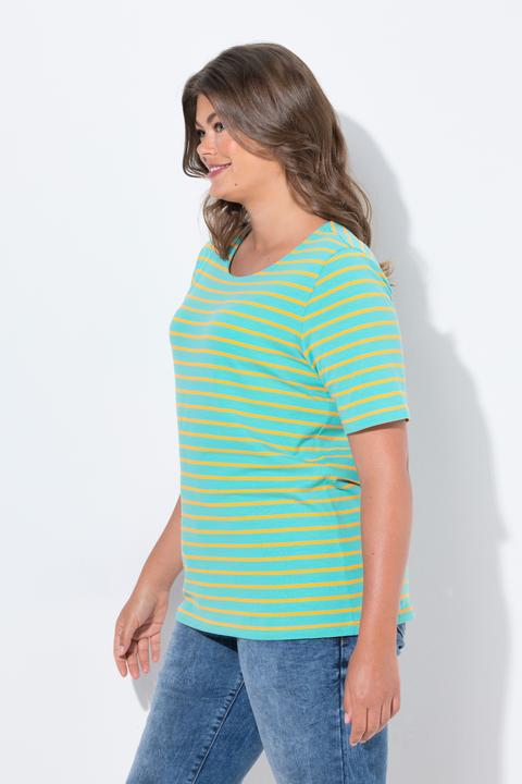 Image du produit Laurasøn T shirt rayé à col rond et manches 1/2 (40)