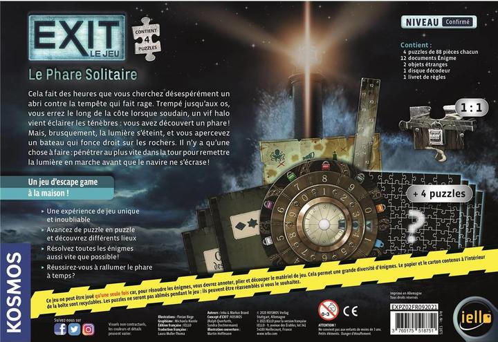 Produktbild Iello EXIT & PUZZLE Le Phare Solitaire12+/1-4 (88 Teile)