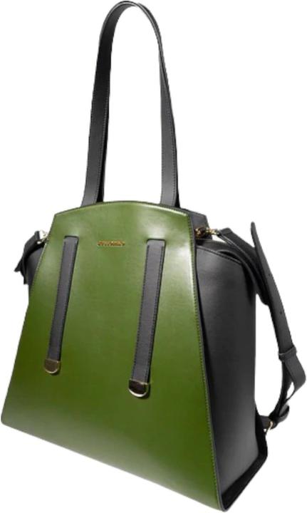 Actual product image Zoccolillo Vegan leather handbag handmade IRIS green XL